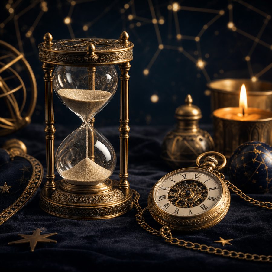 Hourglass marking planetary periods